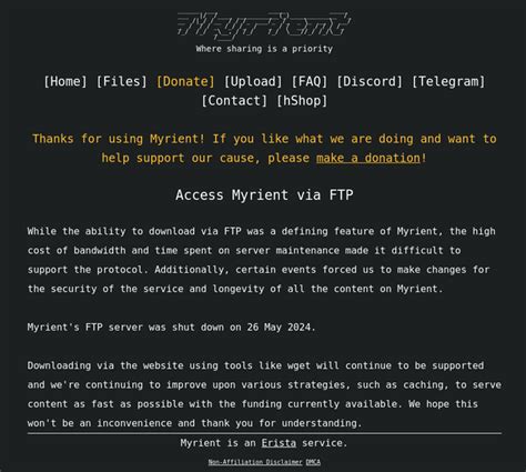 myrient down|Introducing Myrient : r/Roms .